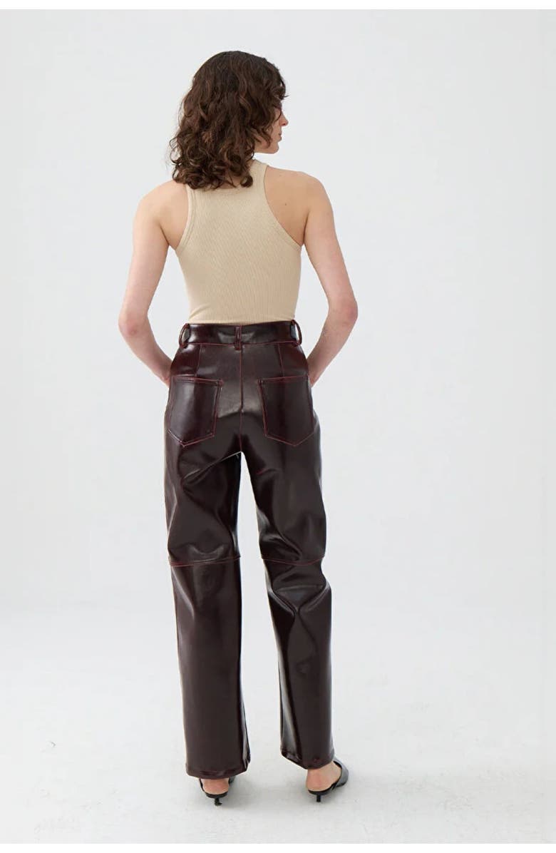 Nocturne Faux Leather Pants, Alternate, color, 