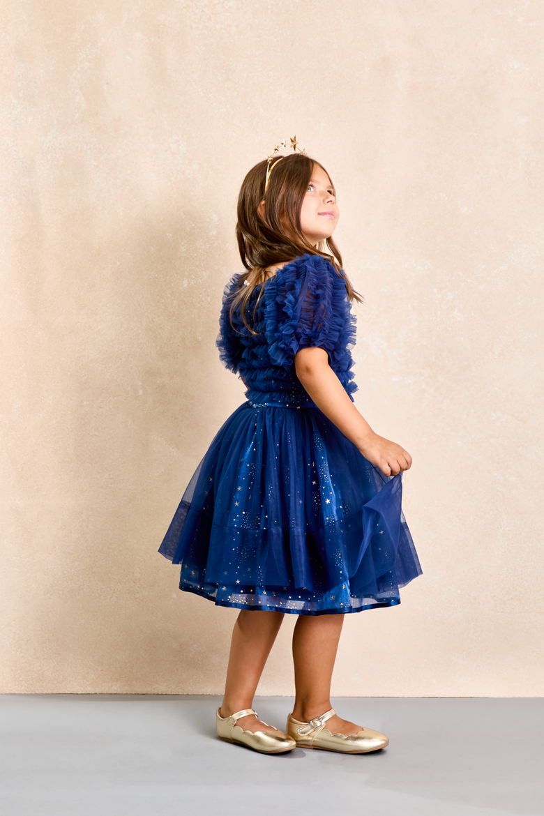 Celestial Dress for Girls, Alternate, color, Navy