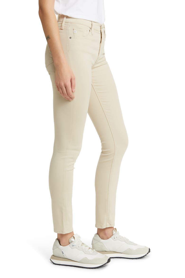 'The Prima' Cigarette Leg Skinny Jeans, Alternate, color, CREAM FROTH