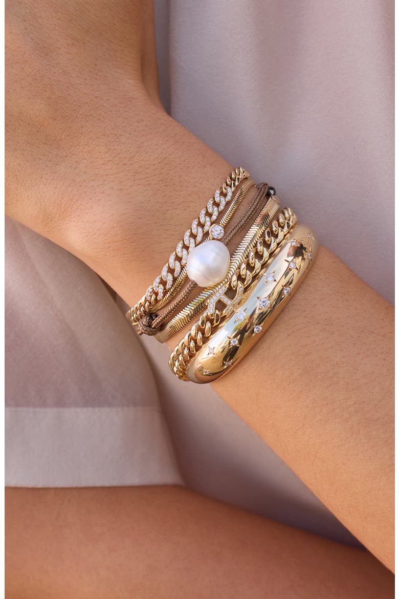 Paracord Cultured Pearl Bracelet, Alternate, color, BROWN MULTI