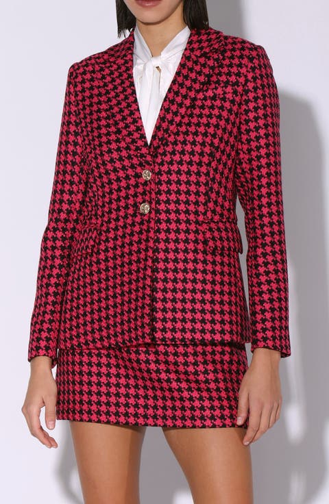 Devin Houndstooth Tweed Blazer