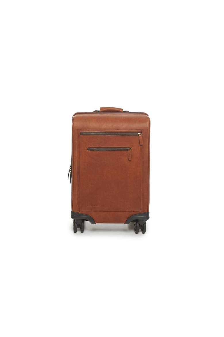 Hudson 22" Leather Wheeled Carry-On, Main, color, Espresso
