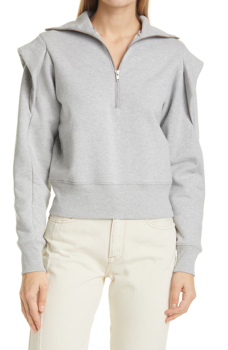 FRAME Sporty Half-Zip Sweatshirt, Main, color, 