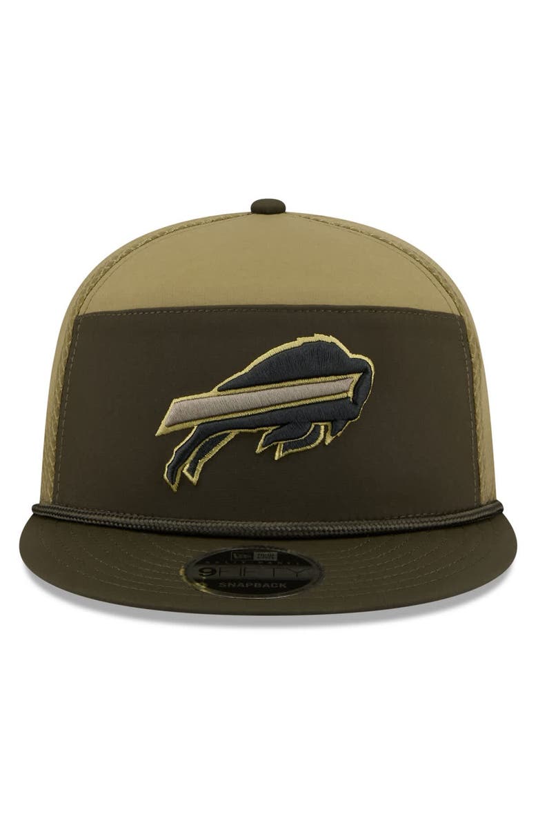 New Era Men's New Era Dark Green Buffalo Bills 2025 Salute to Service Split Panel 9FIFTY Snapback Hat, Alternate, color,
