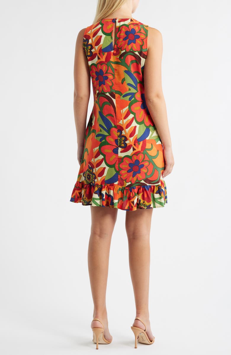 Halogen<sup>®</sup> Ruffle Hem Shift Dress, Alternate, color, Hibiscus Red