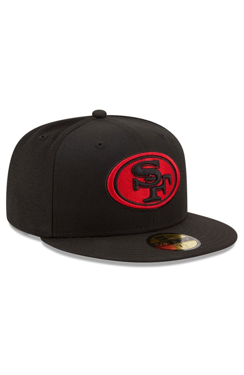 New Era Men's New Era Black San Francisco 49ers Team 59FIFTY Fitted Hat, Alternate, color,
