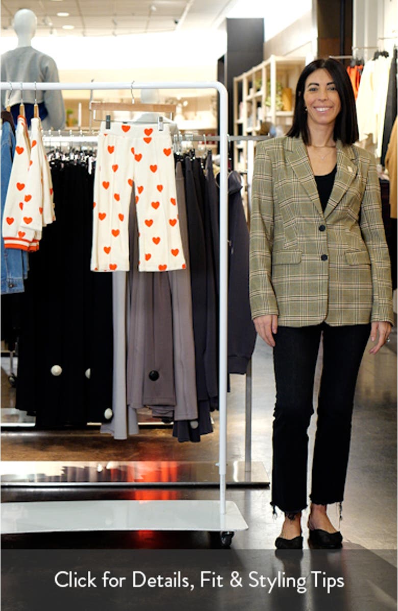 Kids' Heart Print Organic Cotton Blend Velour Pants, sales video thumbnail