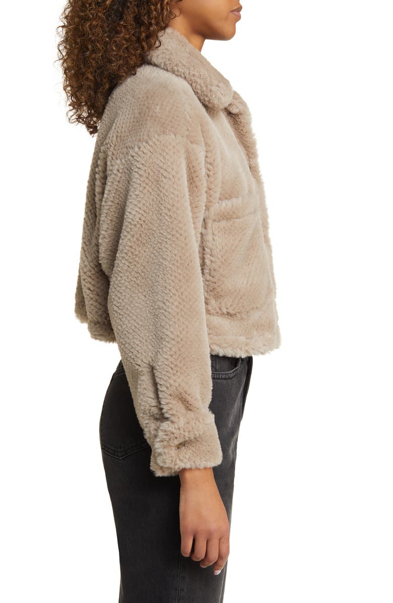 BLANKNYC Faux Fur Crop Jacket, Alternate, color,