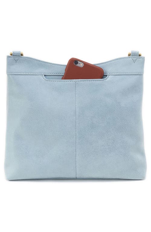 Hobo Cambel Leather Crossbody Bag In Sky