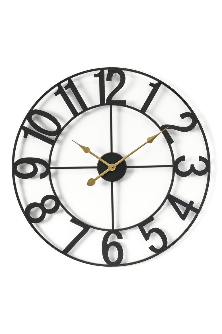 16-Inch Numeral Wall Clock, Main, color, BLACK