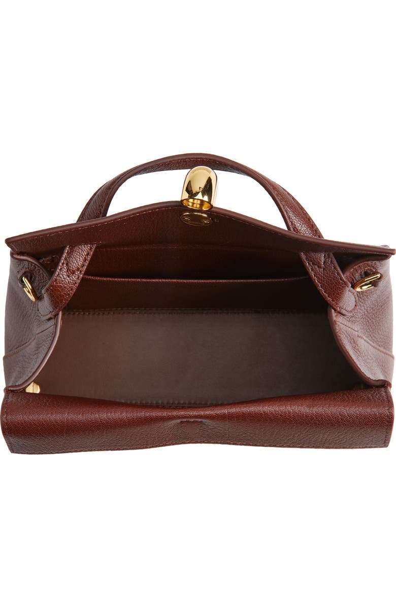 Jacquemus Le Petit Valerie Leather Top Handle Bag, Alternate, color, Brown 850