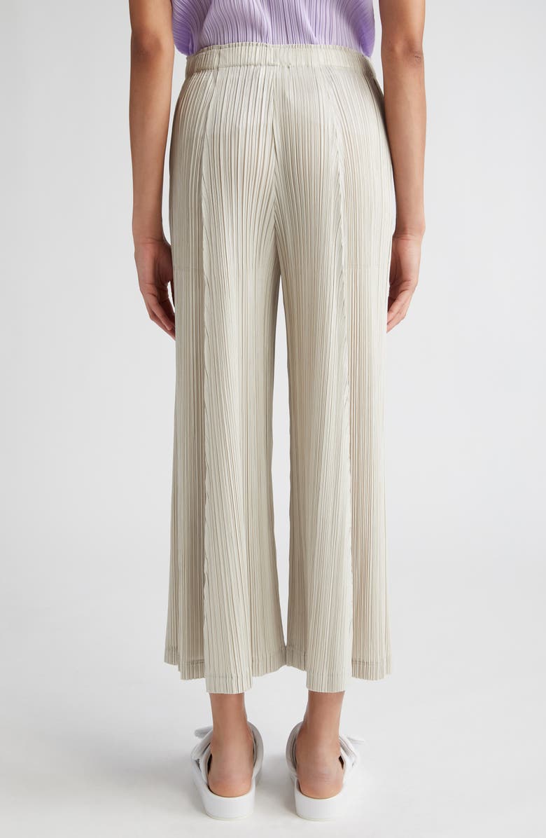 Pleats Please Issey Miyake Thicker Bottoms 2 Pleated Wide Leg Crop Pants, Alternate, color, 