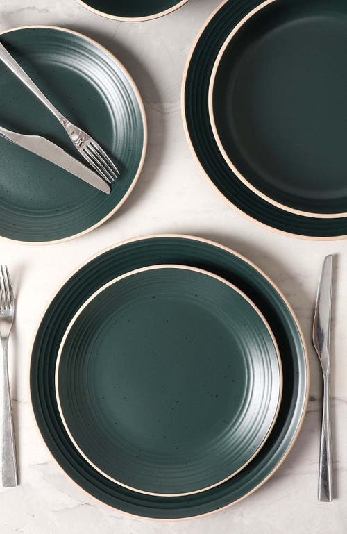 Stone Lain Lauren Stoneware 16-piece Dinnerware Set In Green