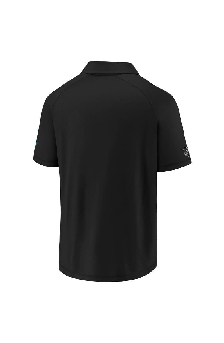 FANATICS Men's Fanatics Branded Black San Jose Sharks Authentic Pro Locker Room Performance Polo, Alternate, color,