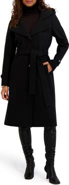 Kensie Belted Plush Trench Coat