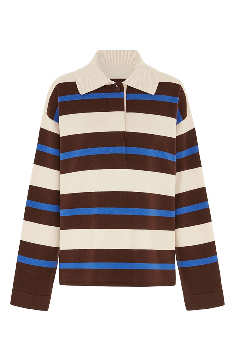 ALIGNE Ester Rugby Stripe Merino Wool & Cotton Sweater, Alternate, color, Multi