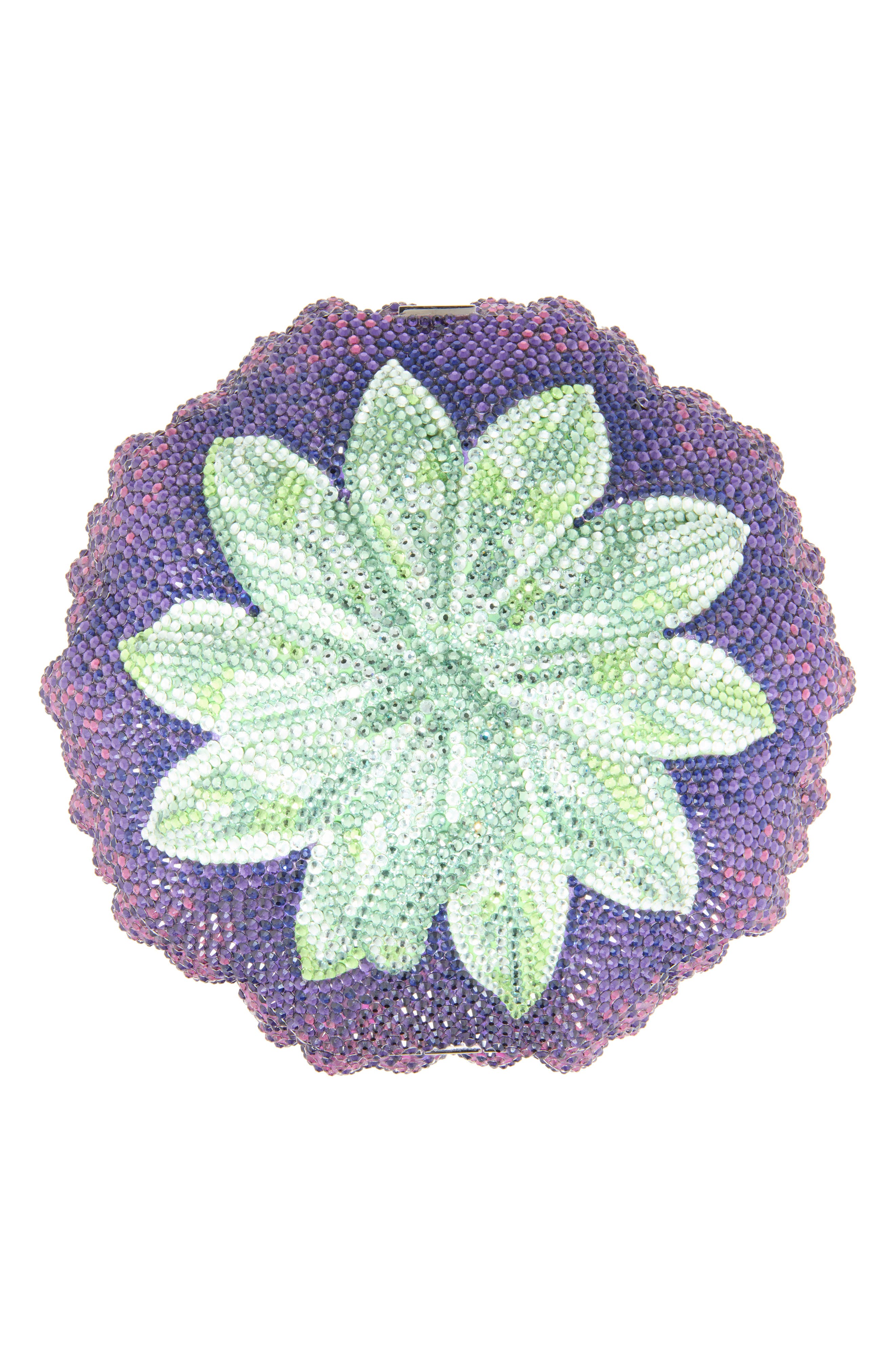 Belladonna Peony Clutch, Alternate, color, SILVER AMETHYST MULTI