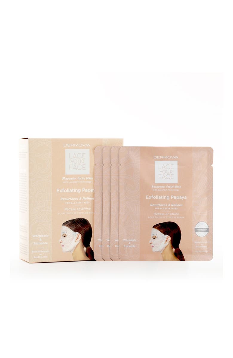 Dermovia Lace Your Face Exfoliating Papaya Compression Facial Mask, Alternate, color,