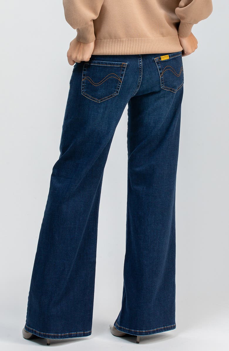 PIETRO BRUNELLI MATERNITY Wide Leg Maternity Jeans, Alternate, color, Med Dark Wash