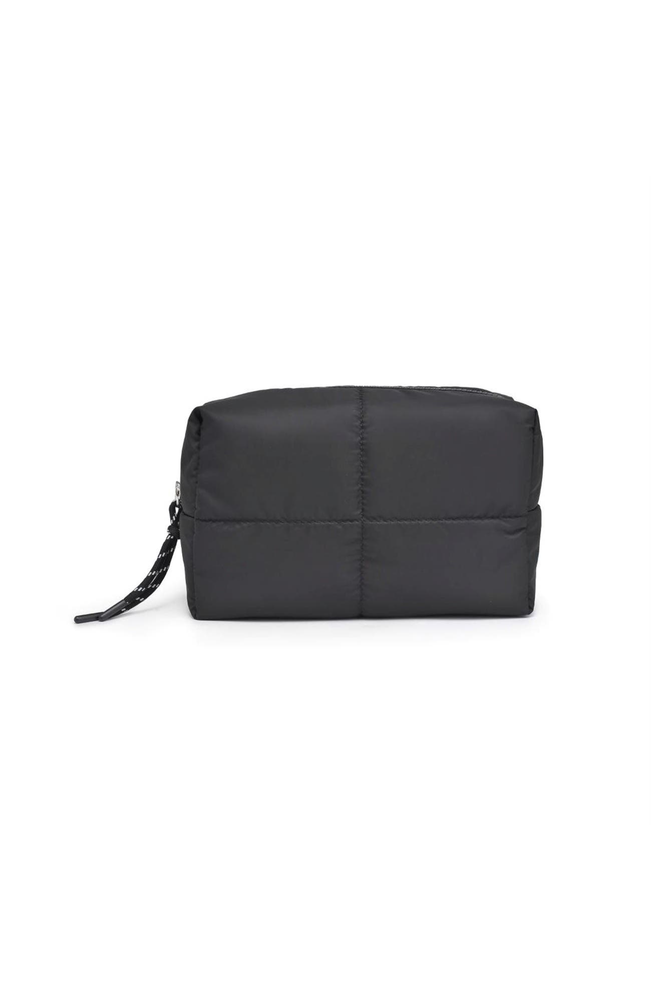 Daydreamer - Nylon Cosmetic & Travel Organizer Pouch, Main, color, Black