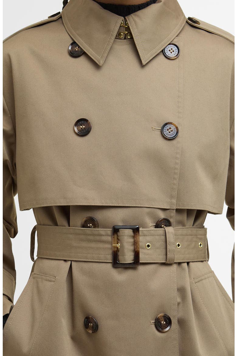 Aoife Belted Water Resistant Trench Coat, Alternate, color, MILITARY BROWN/ HESSIAN TARTAN