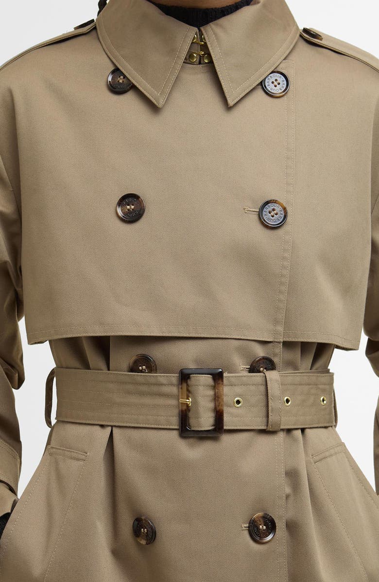 Barbour Aoife Belted Water Resistant Trench Coat, Alternate, color, Military Brown/ Hessian Tartan