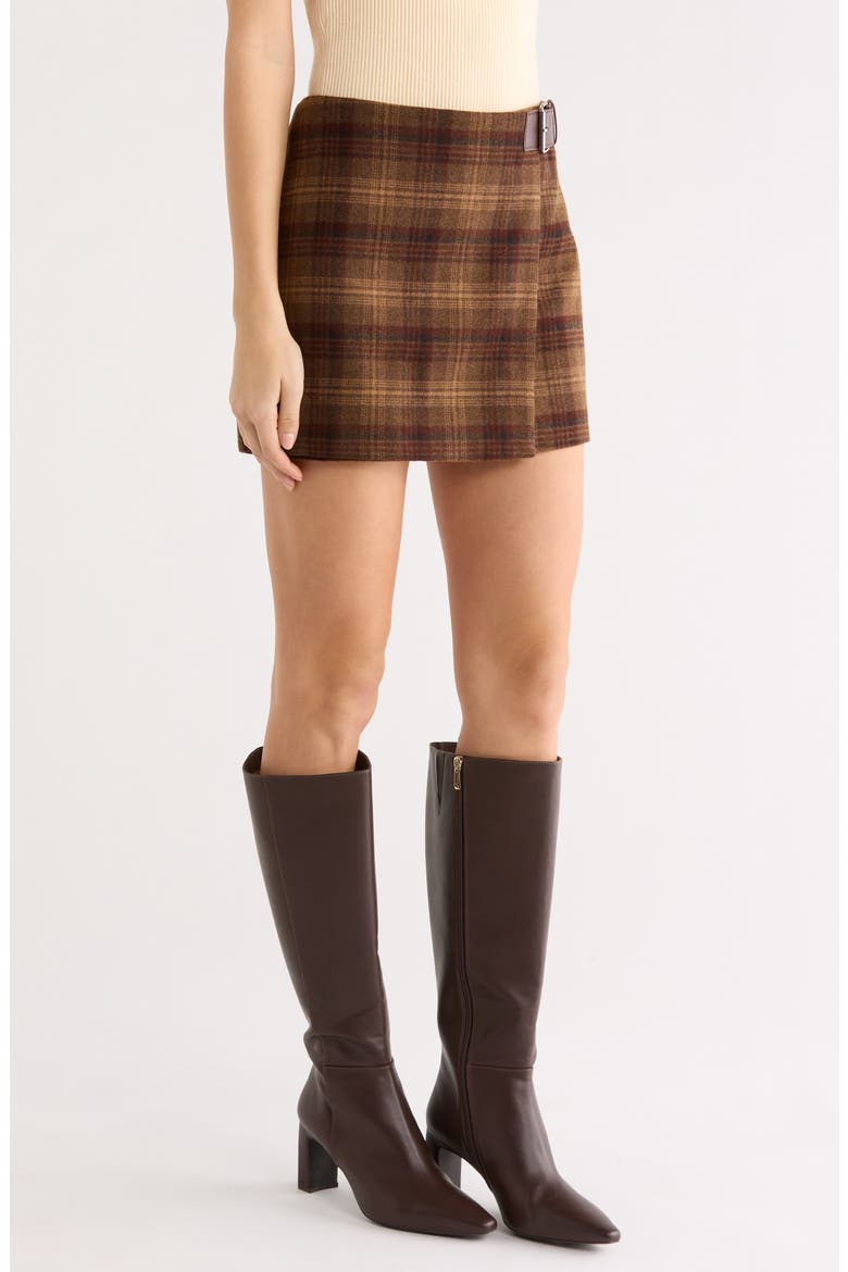 Harley Plaid Miniskirt, Alternate, color, BROWN PLAID