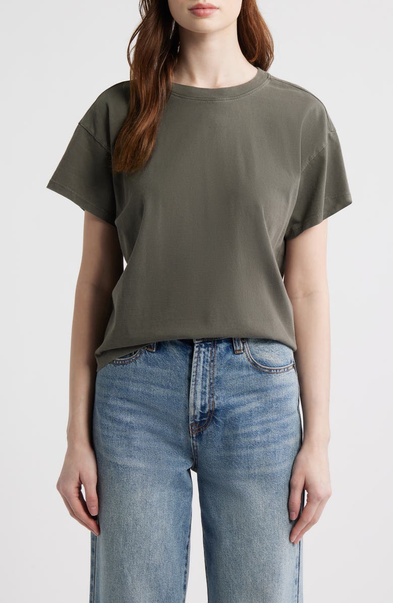 rag & bone Kelly Washed Boxy Cotton T-Shirt, Main, color, Slate