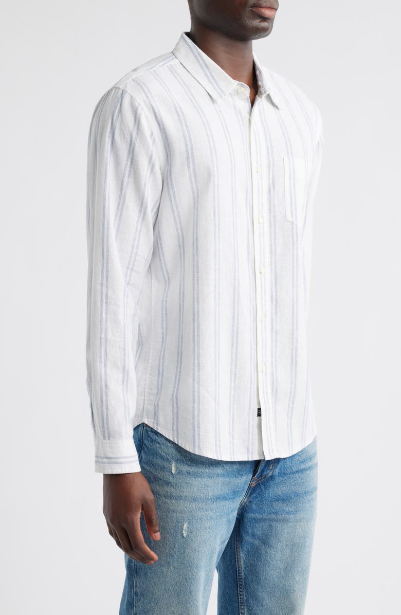 Rails Clyde Stripe Hemp & Cotton Button-Up Shirt, Alternate, color,