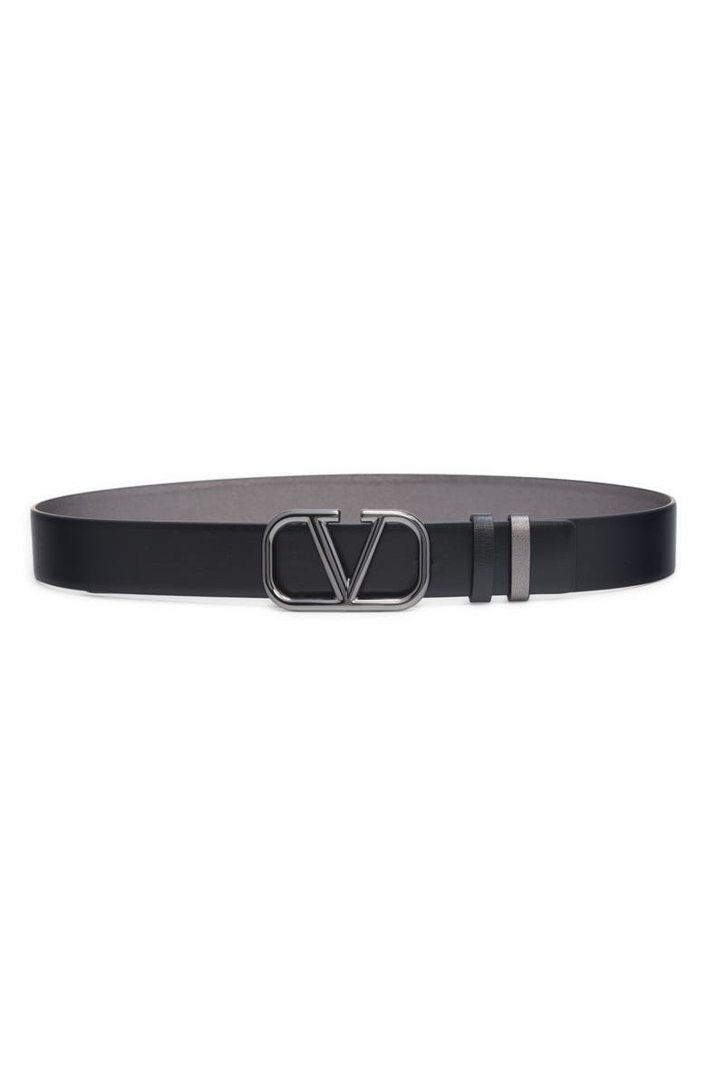 Valentino Garavani VLOGO Reversible Leather Belt, Alternate, color, 