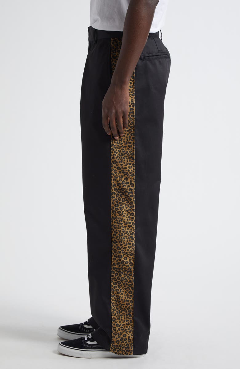 Noon Goons Leopard Stripe Pants, Alternate, color, Black