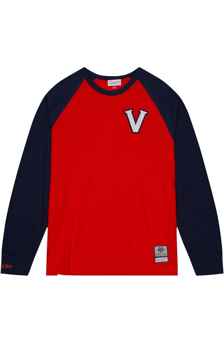 Mitchell & Ness Men's Mitchell & Ness Orange Virginia Cavaliers Legendary Slub Raglan Long Sleeve T-Shirt, Alternate, color, Orange