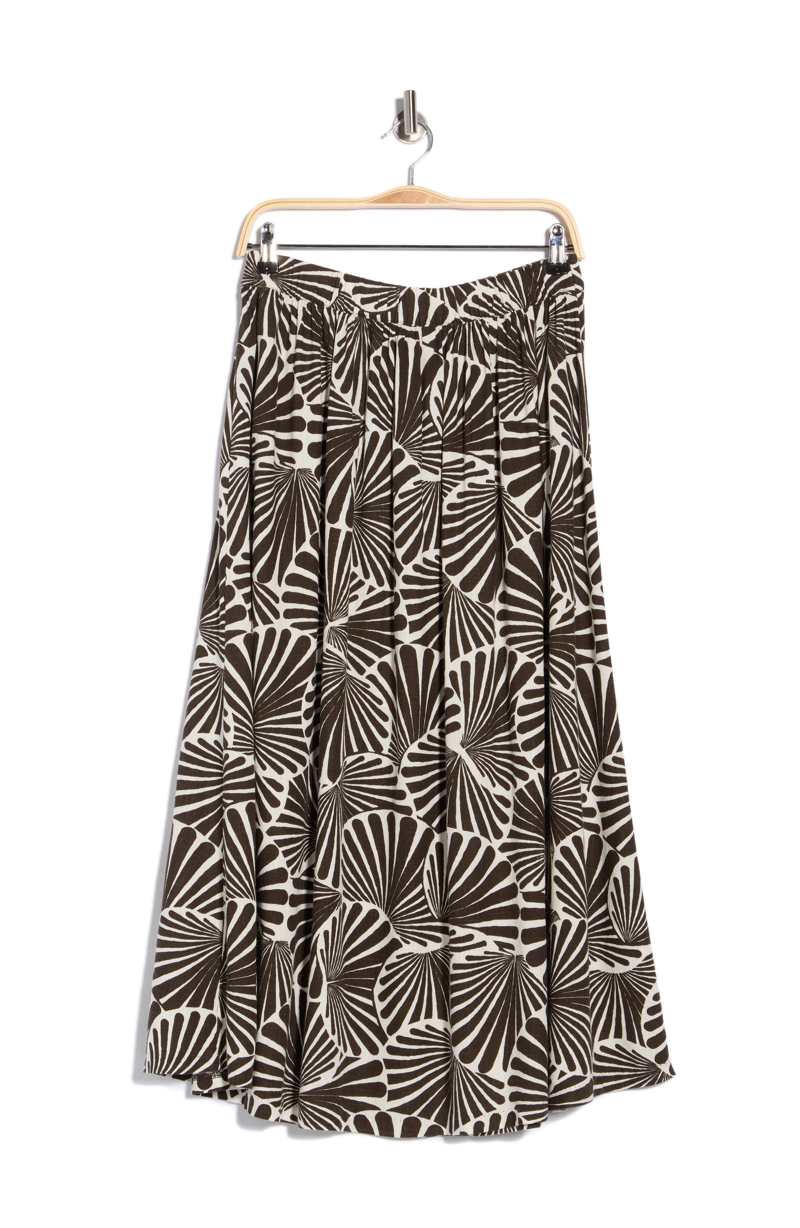 Printed Full Midi Skirt