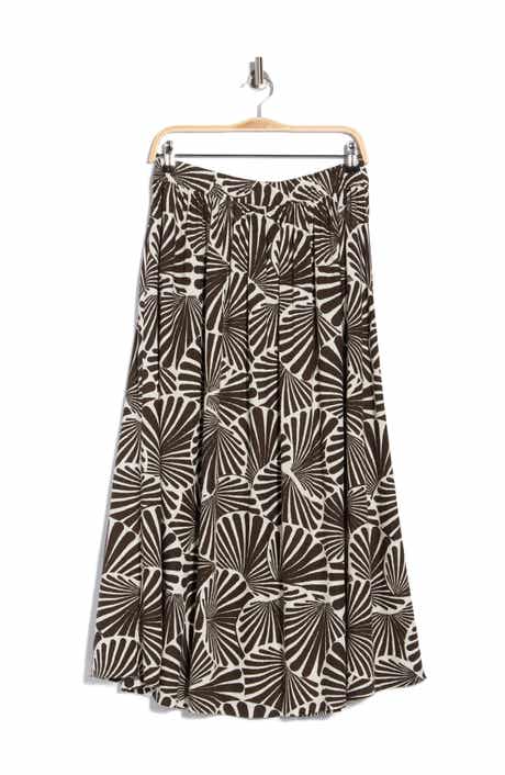Printed Full Midi Skirt