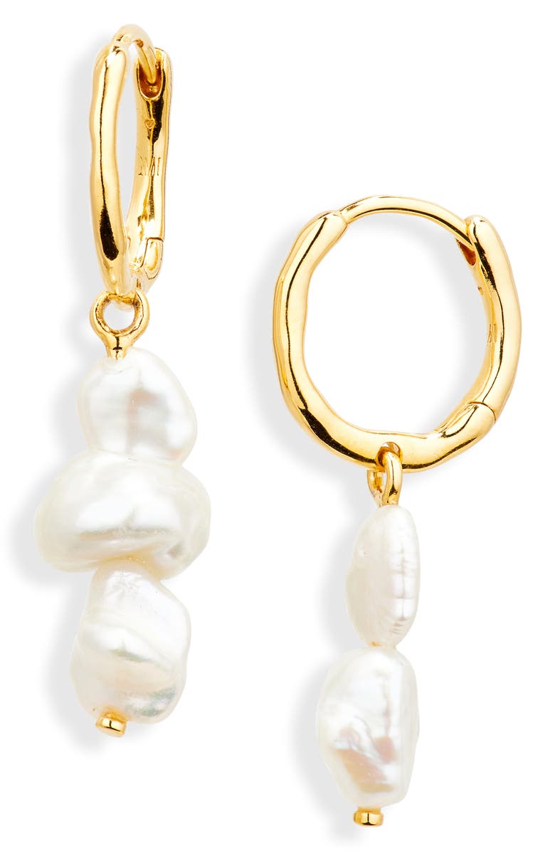 Monica Vinader One Of a Kind Keshi Pearl Drop Earrings, Main, color,