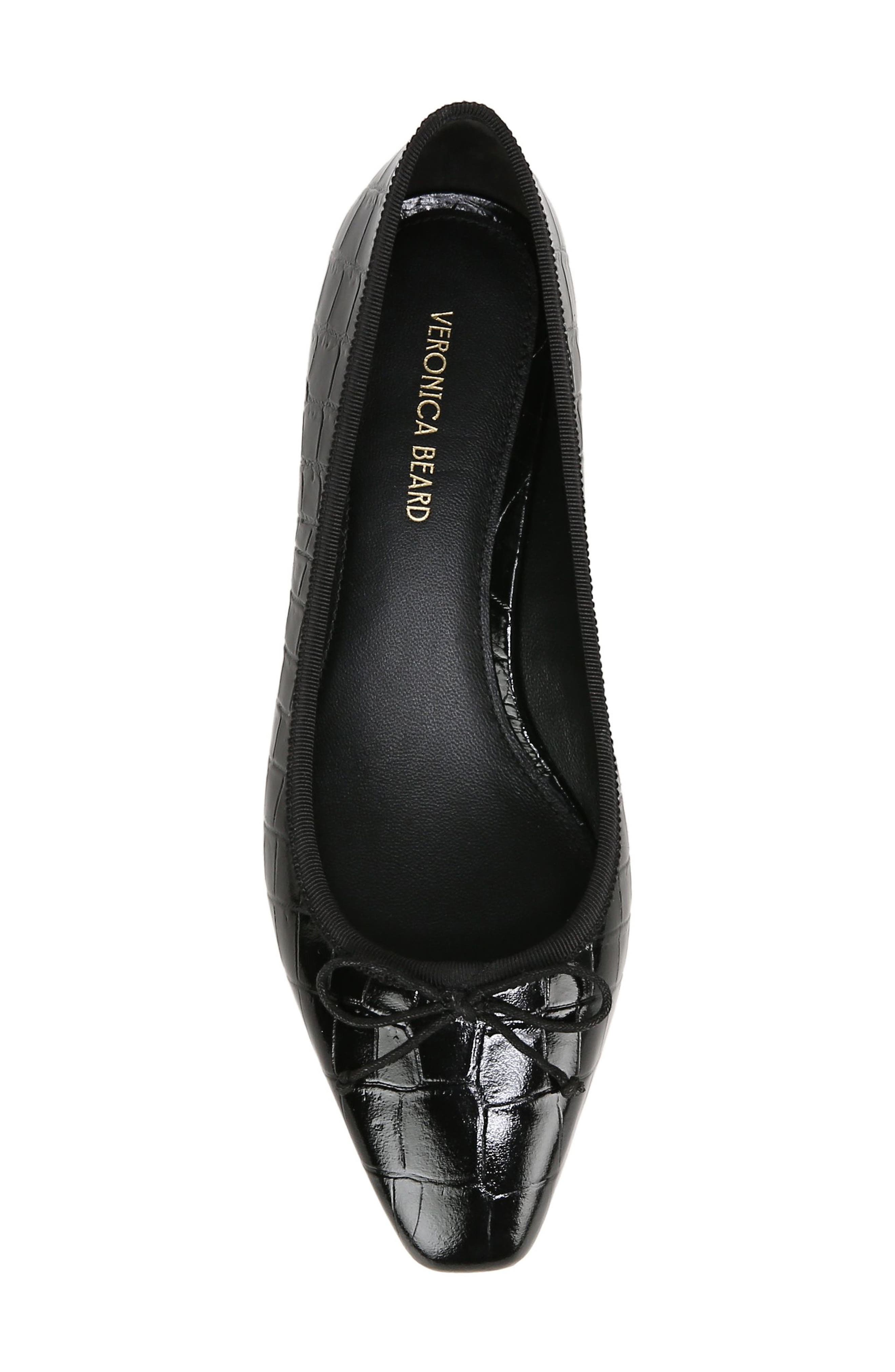 Veronica Beard Cecile Square Toe Pump, Alternate, color, Black Croc