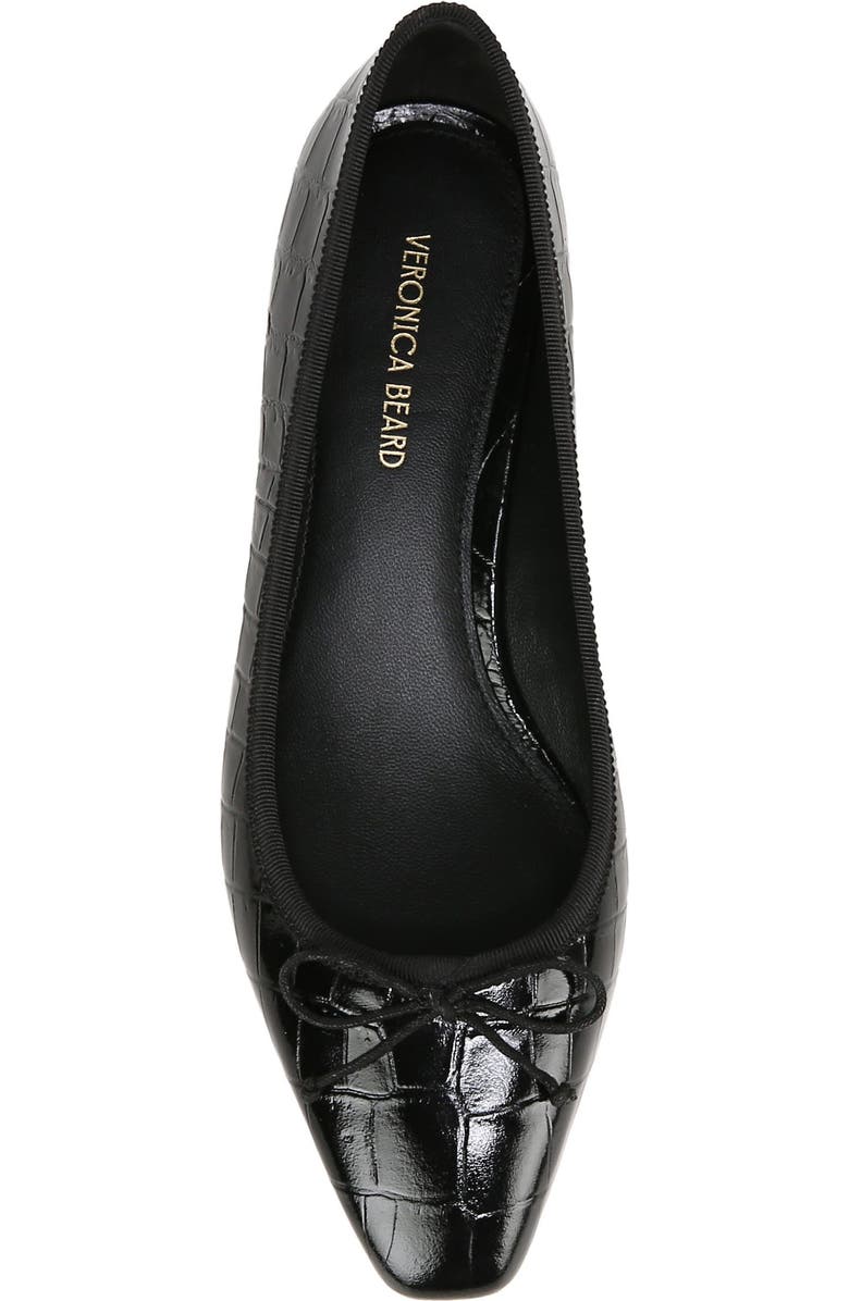 Veronica Beard Cecile Square Toe Pump, Alternate, color, Black Croc