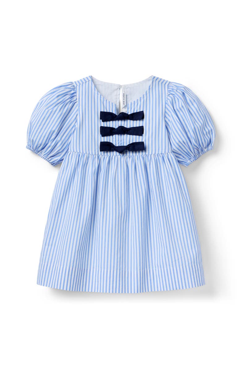 Janie and Jack Striped Bow Dress, Main, color, 