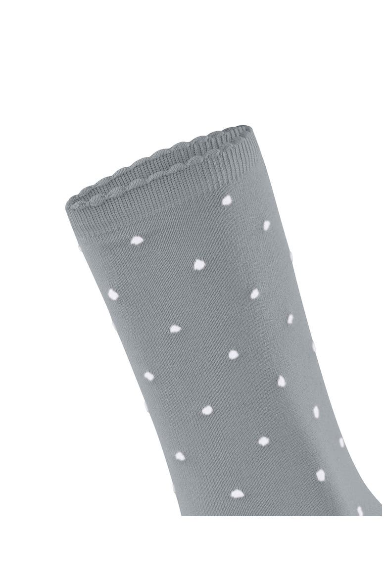 Spike Polka Dot Crew Socks, Alternate, color, SILVER