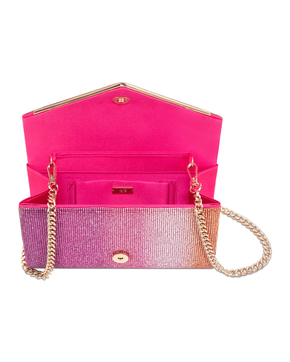 Candy Diamante Envelope Clutch, Alternate, color, FUCHSIA / ORANGE