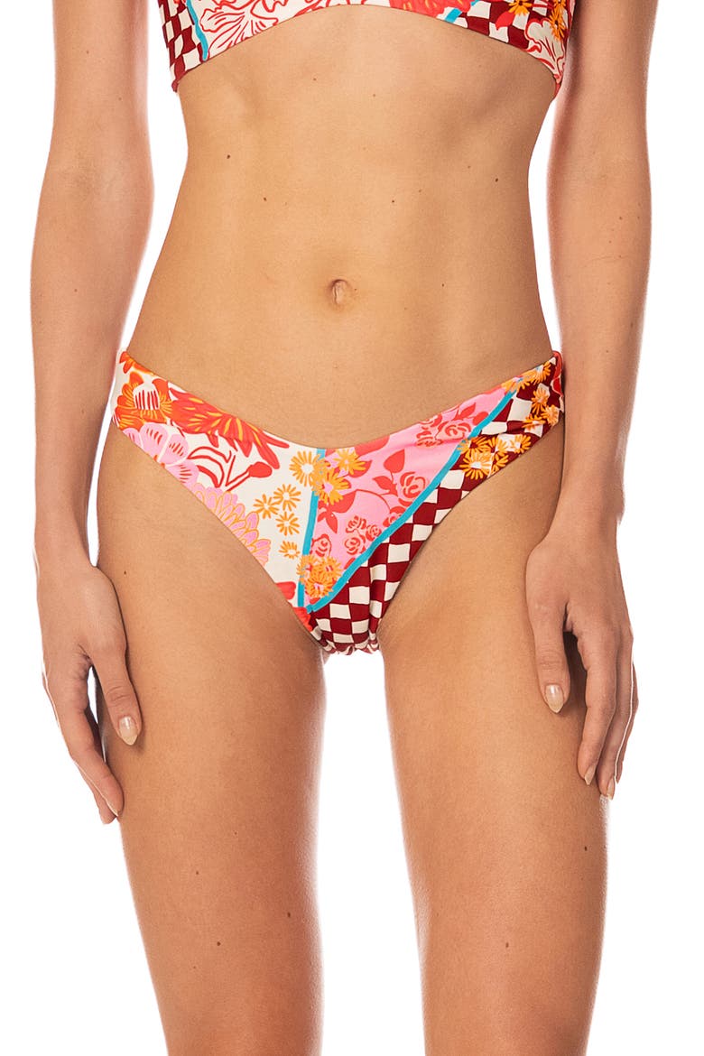 Cosmic Tropic Sunflash Splendor Reversible Bikini Bottoms, Main, color, OPEN PINK