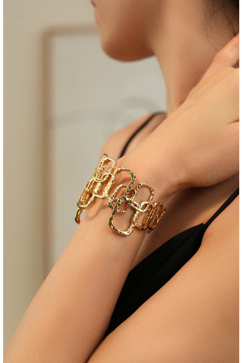 Roman Arc Golden Bracelet, Alternate, color, Gold