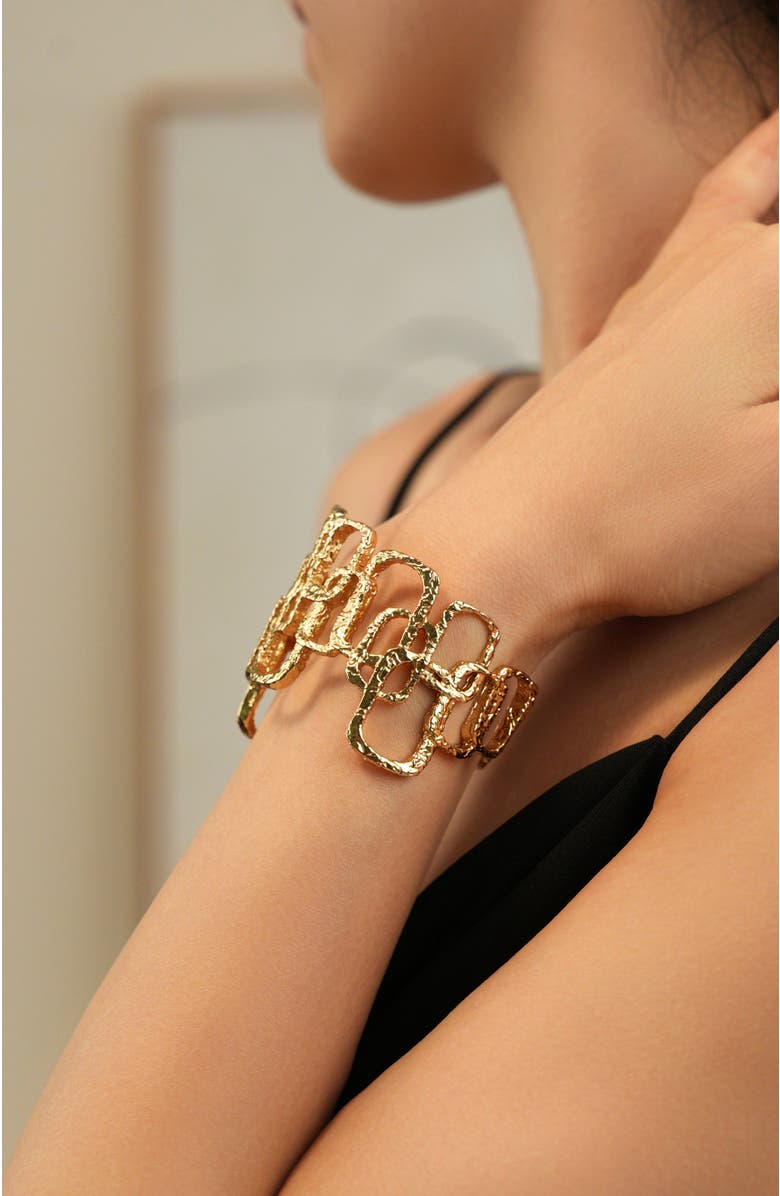 RC RETRO CHIC Roman Arc Golden Bracelet, Alternate, color, Gold