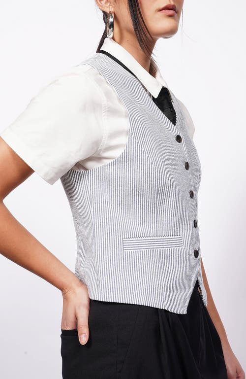 WILDFANG WILDFANG THE EMPOWER SEERSUCKER VEST