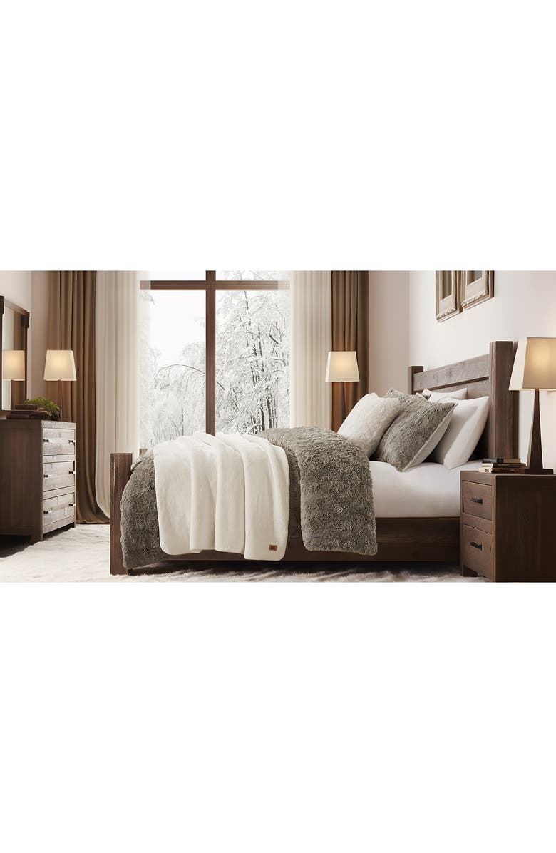 UGG<sup>®</sup> Whitecap Fleece Throw Blanket, Alternate, color, Snow