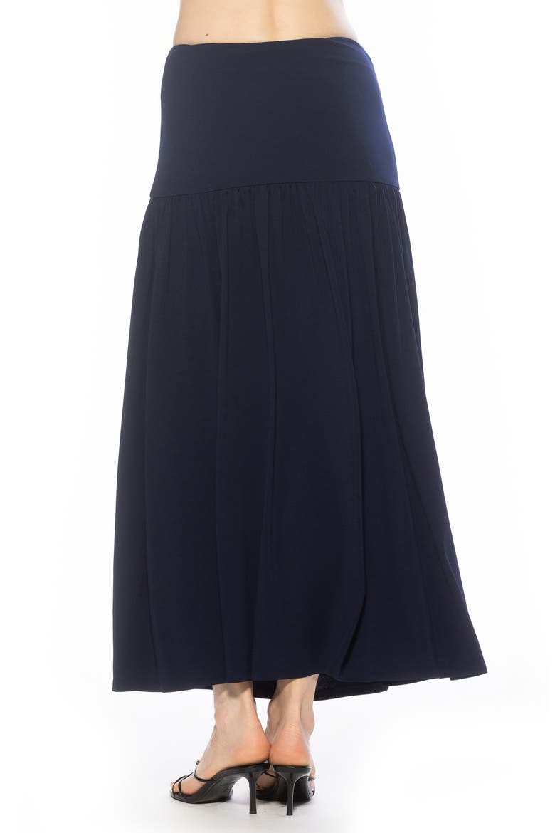 Aven Drop Waist Maxi Skirt, Alternate, color, NAVY