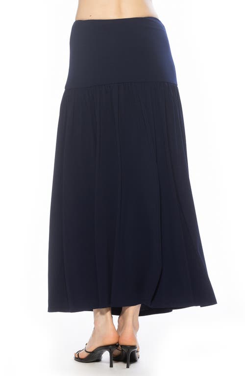 Alexia Admor Aven Drop Waist Maxi Skirt In Blue