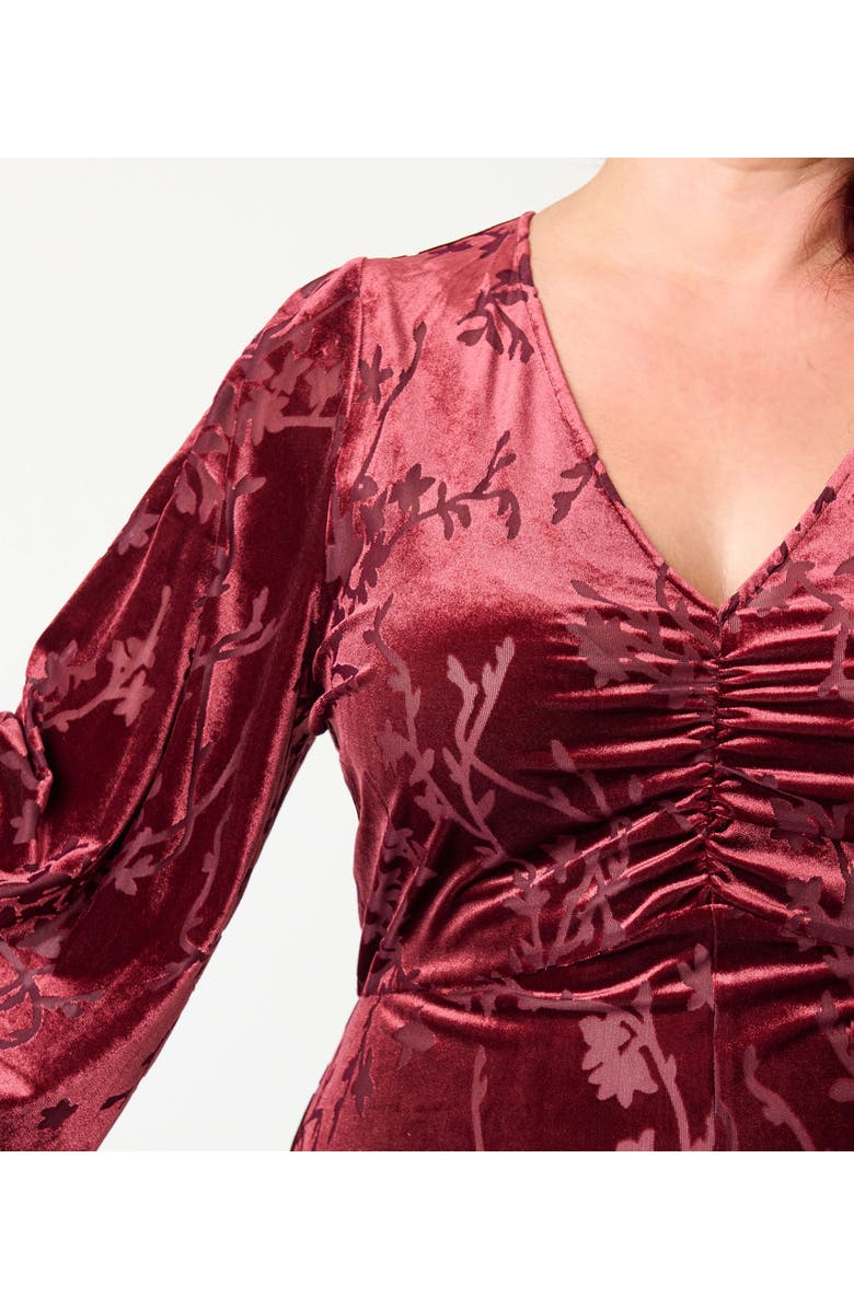 Smak Parlour Plus Size Stevie Maxi Dress, Alternate, color, Burgundy Floral