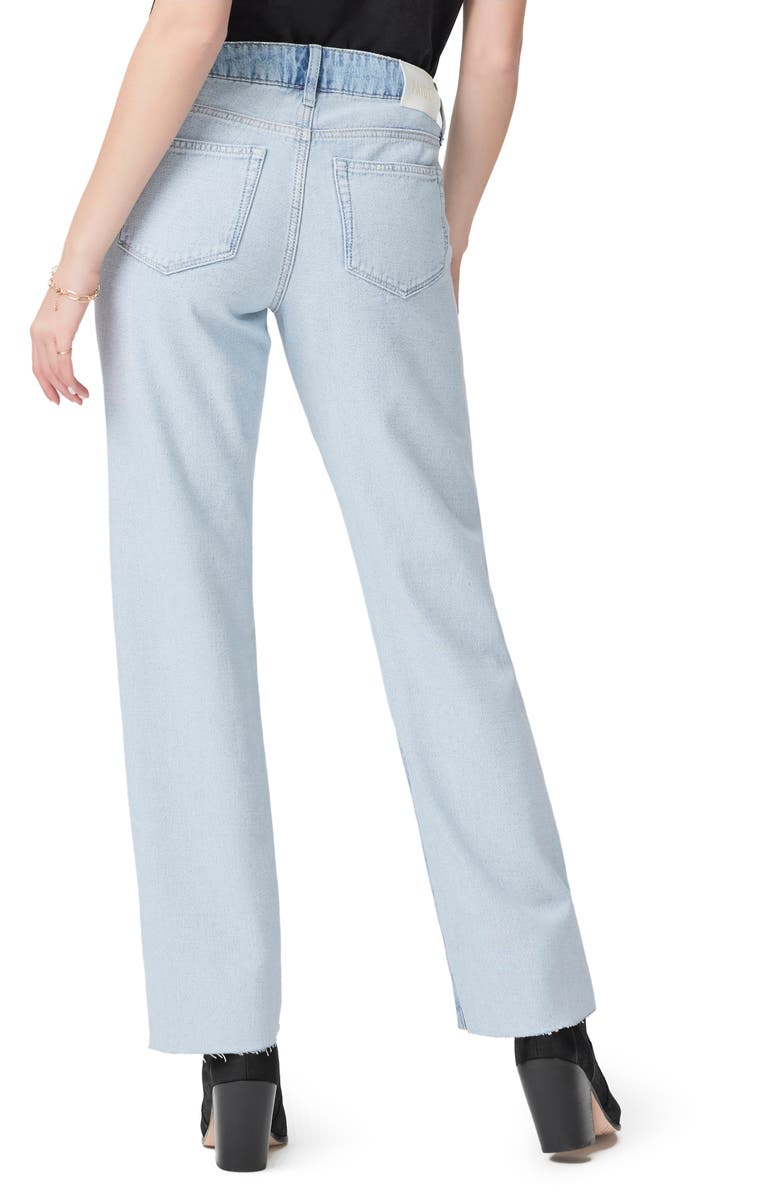PAIGE Noella Two-Tone High Waist Relaxed Straight Leg Jeans, Alternate, color, Larsa Distressed