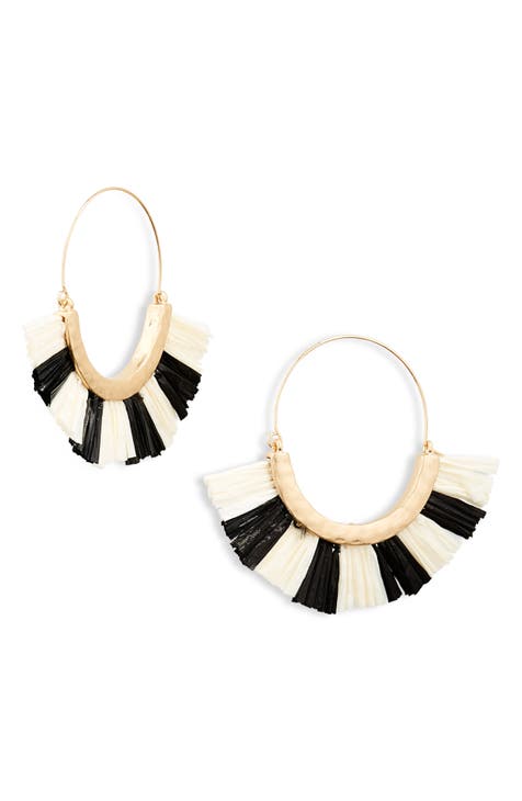 Raffia Fringe Earrings